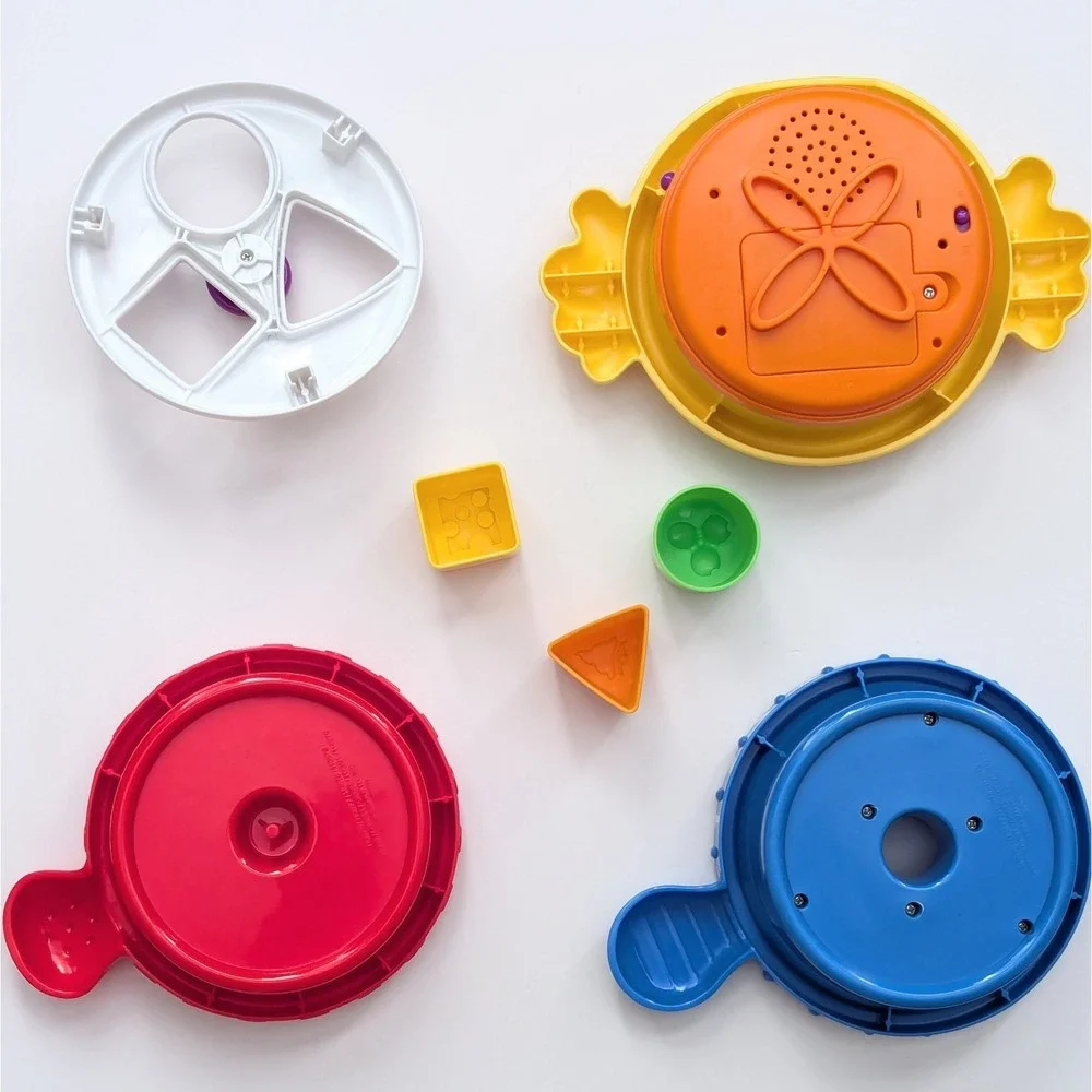 VTG Fisher Price Laugh Learn Stack Nest Musical Pots Pans w/Blocks No Spoon 2004